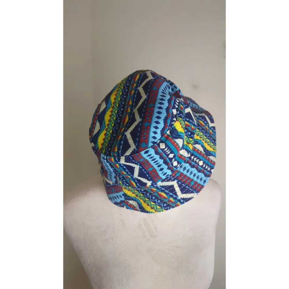 Vintage Bucket Hat Tribal Hippie Boho Sun Protection One size
